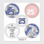 バレガーリーレーボールチームの色とバラエティーセット5 シール (シート)