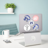 バレガーリーレーボールチームの色とバラエティーセット5 シール (デスク上のノートパソコン)