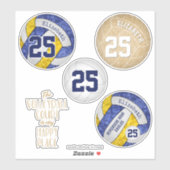 バレガーリーレーボールチームの色とバラエティーセット5 シール (シート)