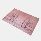 バレクラシカルエ·ピンフェミニンク·ダンサー·シューズ ドアマット (アングル)