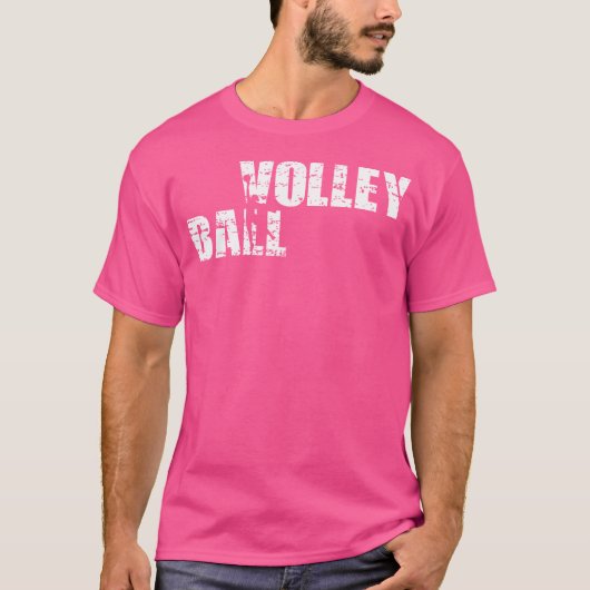 バレクールー動揺してボール選手のバレーボール Tシャツ (正面)
