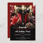 バレスキューフェザー&バスティエグラムバースデーパーティー 招待状 (正面/裏面)