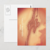 バレスマリネリス火星マップ ポストカード (正面/裏面)