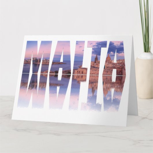 バレタオールドタウンアンドハーバーマルタ文字 カード (正面)