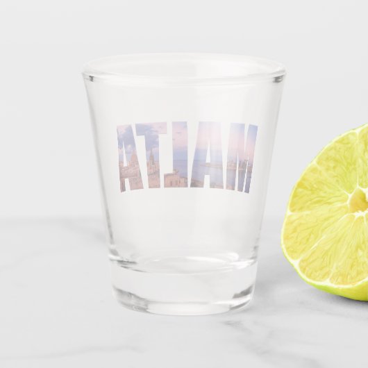 バレタオールドタウンアンドハーバーマルタ文字 ショットグラス (裏面)