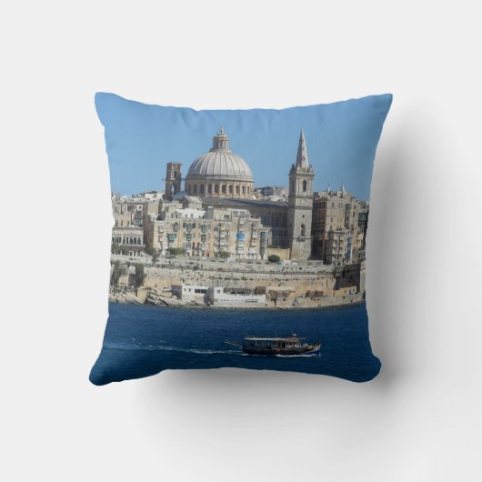 バレタスカイラインハーバーランドスケープマルタサミナリー クッション (裏面)