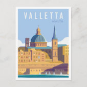 バレタマルタアートヴィンテージトラベルイラストレーション ポストカード (正面)