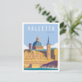 バレタマルタアートヴィンテージトラベルイラストレーション ポストカード (スタンド正面)