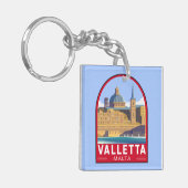 バレタマルタトラベルヴィンテージアート キーホルダー (正面左)