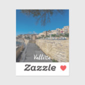 バレッタの街の壁と港のビュー シール (シート)