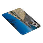 バレッタの街の壁と港のビュー マグネット (右側)