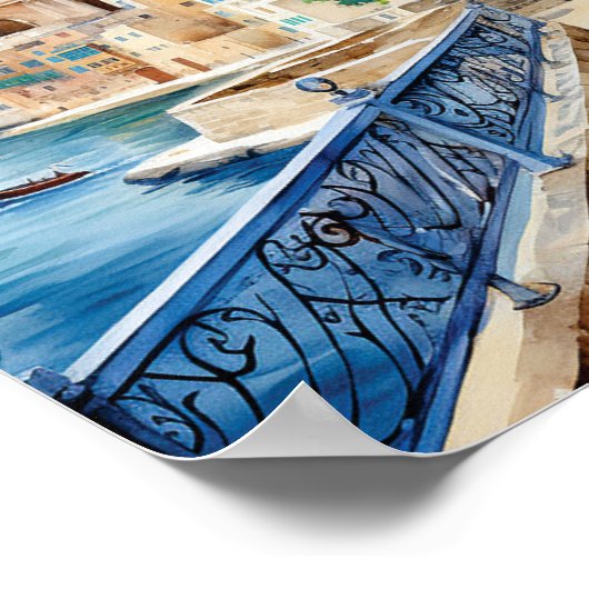 バレッタマルタウォーター絵を描カラーズトラベル ポスター (角)