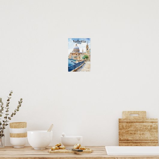 バレッタマルタウォーター絵を描カラーズトラベル ポスター (キッチン)