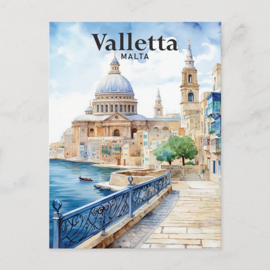 バレッタマルタウォーター絵を描カラーズトラベル ポストカード (正面)