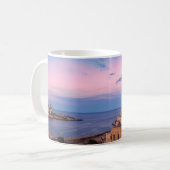 バレッタ上空の夕日のパノラマの景色 コーヒーマグカップ (正面左)