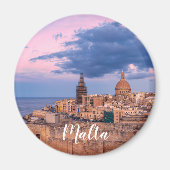 バレッタ上空の夕日のパノラマの景色 マグネット (正面)