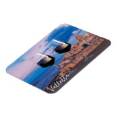 バレッタ上空の夕日を望むワイングラス マグネット (左側)