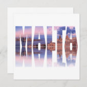 バレッタ旧市街と港マルタ文字反射 (正面/裏面)