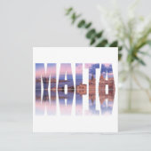 バレッタ旧市街と港マルタ文字反射 (スタンド正面)