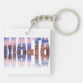 バレッタ旧市街と港マルタ文字反射 キーホルダー (裏面)