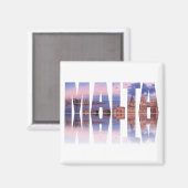 バレッタ旧市街と港マルタ文字反射 マグネット (正面/裏面)