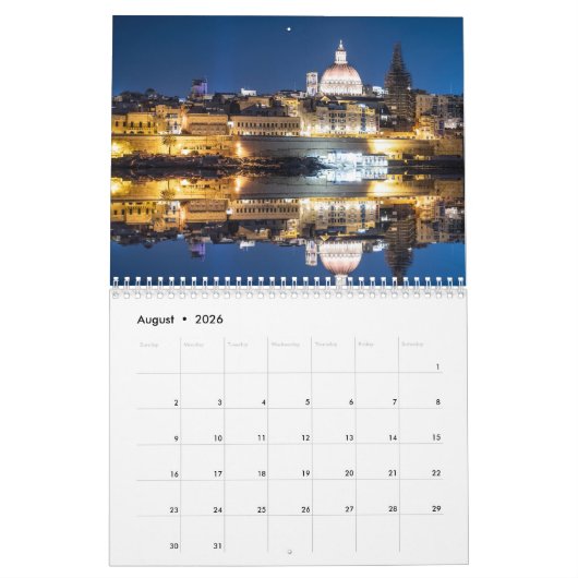 バレッタ景観カレンダー カレンダー (8月 2026)