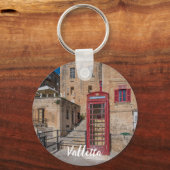 バレッタ・マルタの赤い電話ブース キーホルダー (正面)