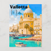 バレッタ マルタ島 旅行 はがき, バレッタ 旅行 詩 ポストカード (正面)