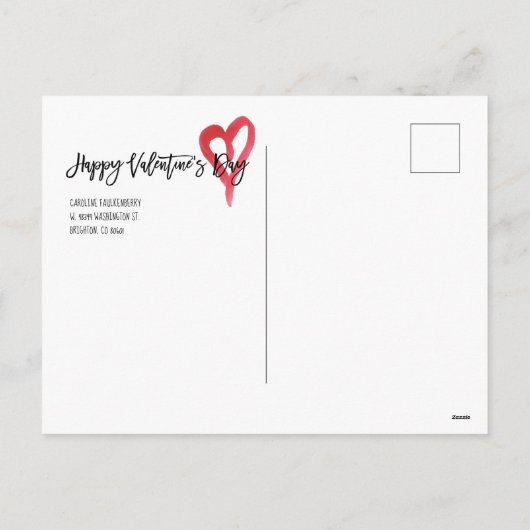 バレパーソナライズされたンタイン・デイ・ポストカード シーズンポストカード (裏面)