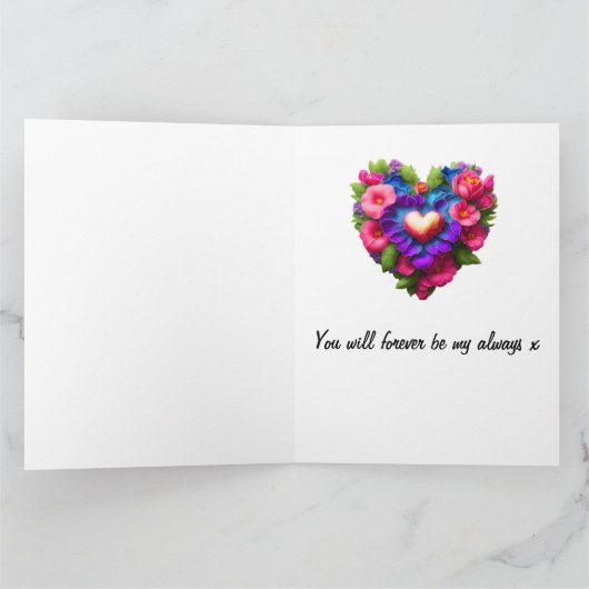 バレパーソナライズされたンティーンズデイカード カード (内部)