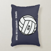 バレパーソナライズされたーボールチーム、選手名とナンバー アクセントクッション (正面(垂直))