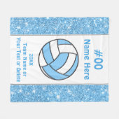 バレパーソナライズされたーボール好きの人への贈り物，シニア フリースブランケット (正面(横))