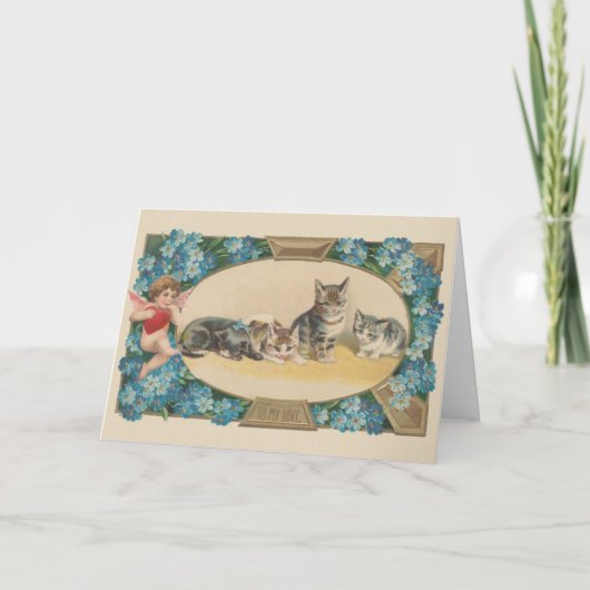 バレビクトリアンンタインデーグリーティングカード シーズンカード (正面)