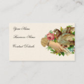 バレビクトリアンンタインバード&バラ 名刺 (裏面)