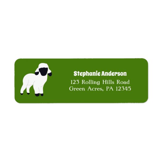 バレブラクノスシープランプ差出人住所 ラベル (正面)