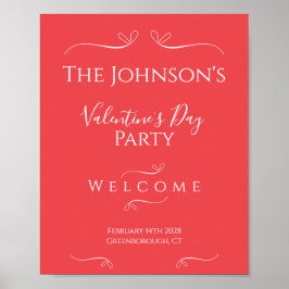 バレモダンンエレガントティネスの日のパーティー歓迎 ポスター