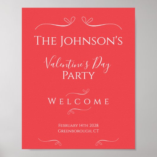 バレモダンンエレガントティネスの日のパーティー歓迎 ポスター (正面)