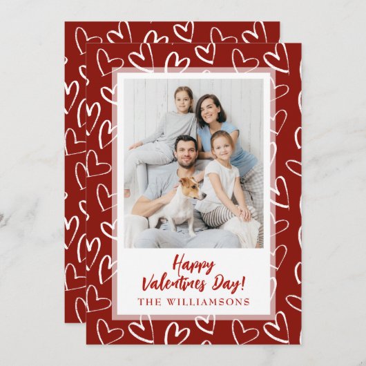 バレモダンンスタイリッシュティネスの日の家族写真 シーズンカード (正面/裏面)