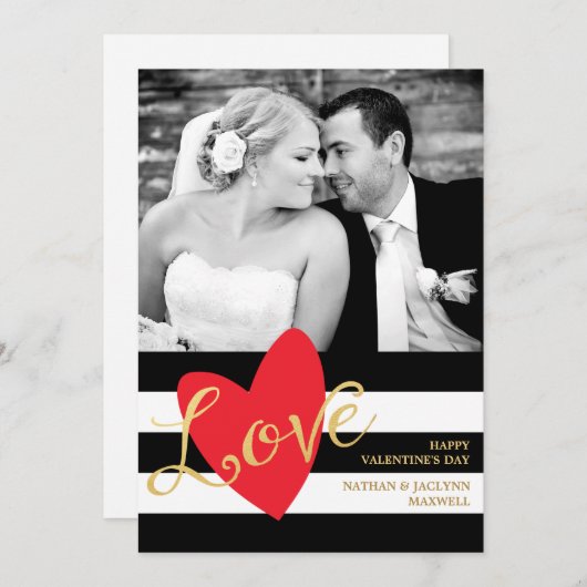 バレモダンンタインデーの写真カード シーズンカード (正面/裏面)