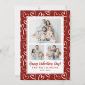 バレモダンンティスタイリッシュンズデイファミリーフォトホリデー シーズンカード (正面)