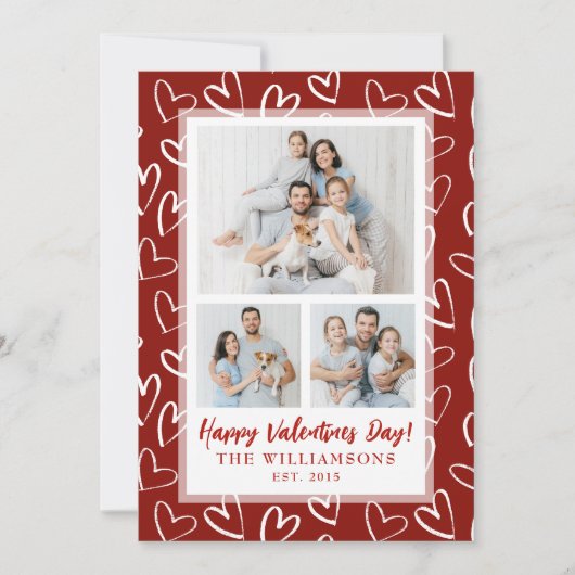 バレモダンンティスタイリッシュンズデイファミリーフォトホリデー シーズンカード (正面)