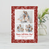 バレモダンンティスタイリッシュンズデイファミリーフォトホリデー シーズンカード (スタンド正面)