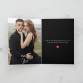 バレモダンンティーンズデイカップル愛フォトバレンタイン カード (内部)