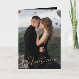 バレモダンンティーンズデイカップル愛フォトバレンタイン カード
