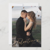バレモダンンティーンズデイカップル愛フォトバレンタイン シーズンカード (正面)