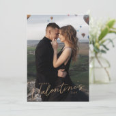 バレモダンンティーンズデイカップル愛フォトバレンタイン シーズンカード (スタンド正面)