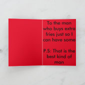 バレユーモアのあるンタインカード シーズンカード (内部)