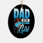バレリおもしろいナ女子バレエダンサーのパパ セラミックオーナメント (右)
