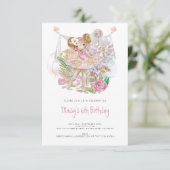 バレリお洒落ナピンクガール6thバースデーパーティー 招待状 (スタンド正面)