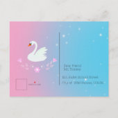 バレリかわいらしナガールバースデーパーティー インビテーションポストカード (裏面)